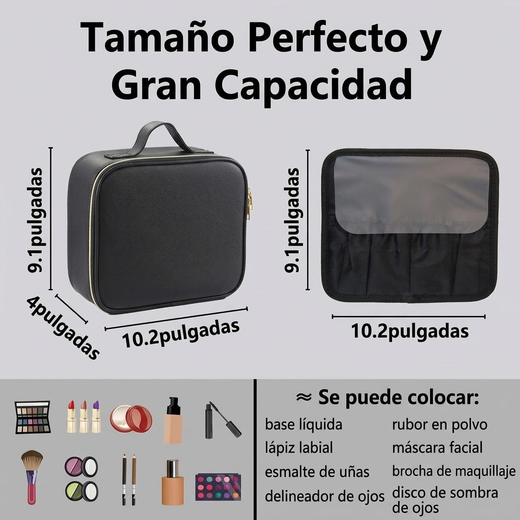 Cosmetiquera / Neceser con Espejo LED