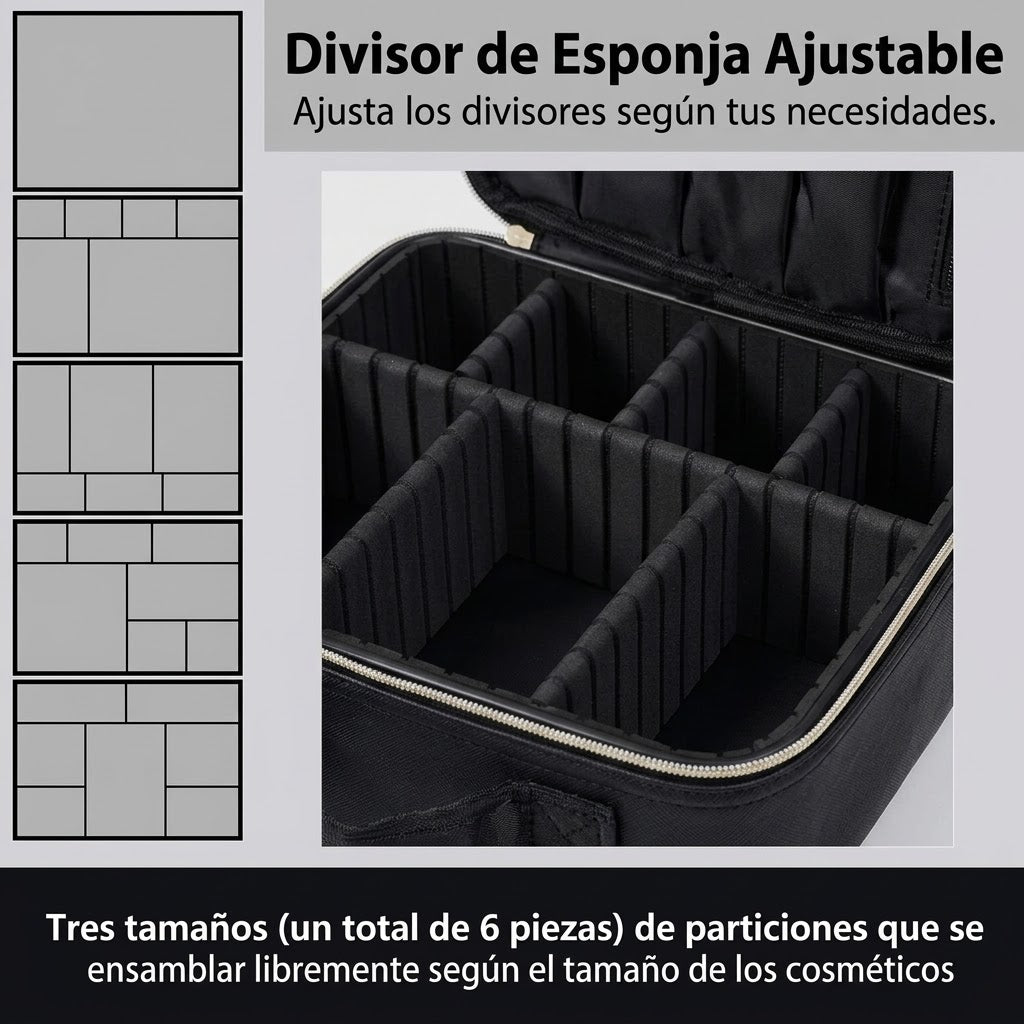 Cosmetiquera / Neceser con Espejo LED