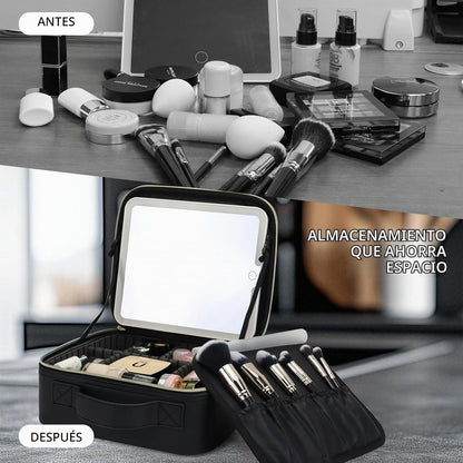 Cosmetiquera / Neceser con Espejo LED