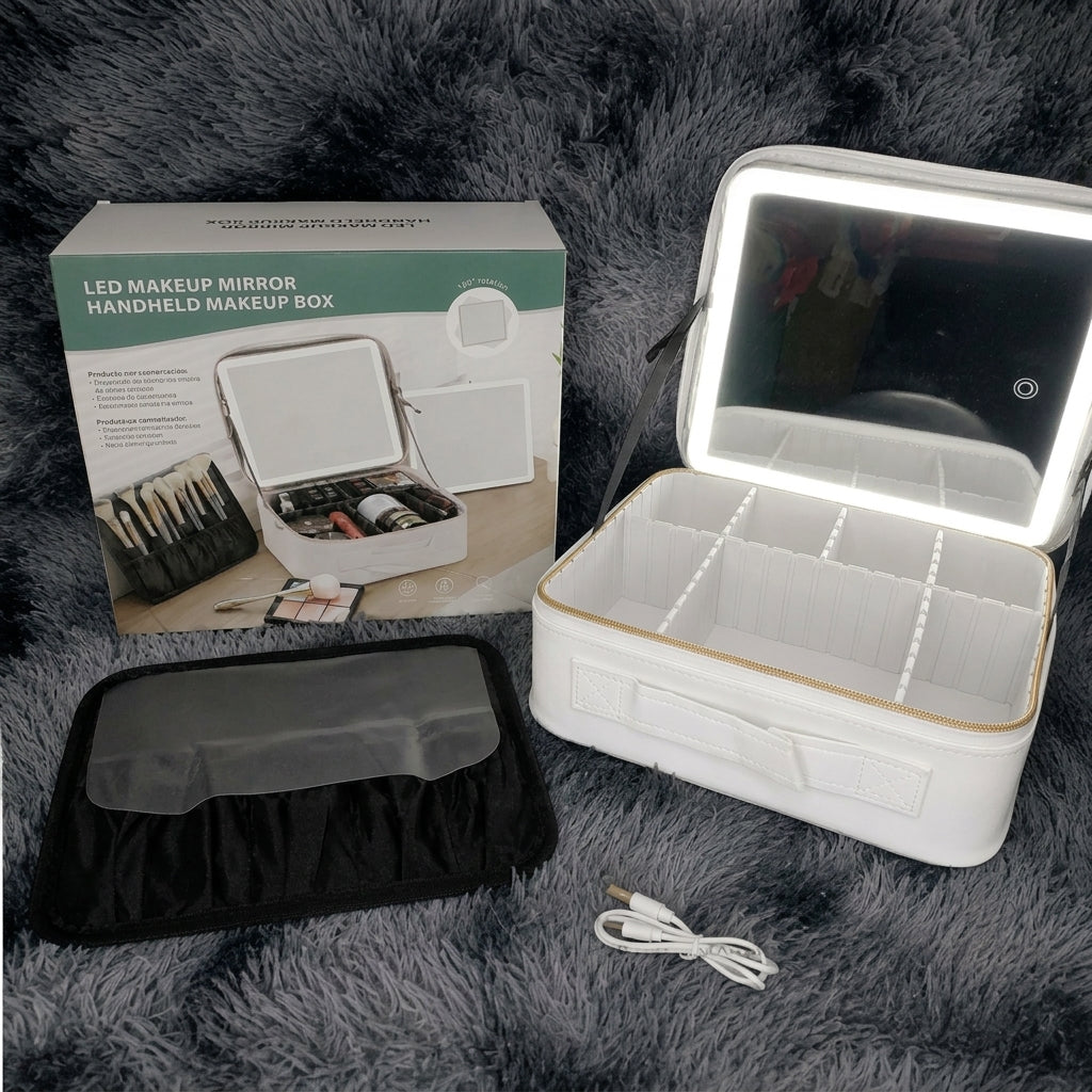 Cosmetiquera / Neceser con Espejo LED