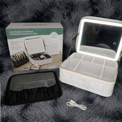 Cosmetiquera / Neceser con Espejo LED