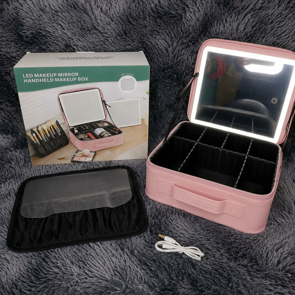 Cosmetiquera / Neceser con Espejo LED