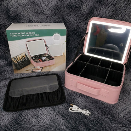 Cosmetiquera / Neceser con Espejo LED